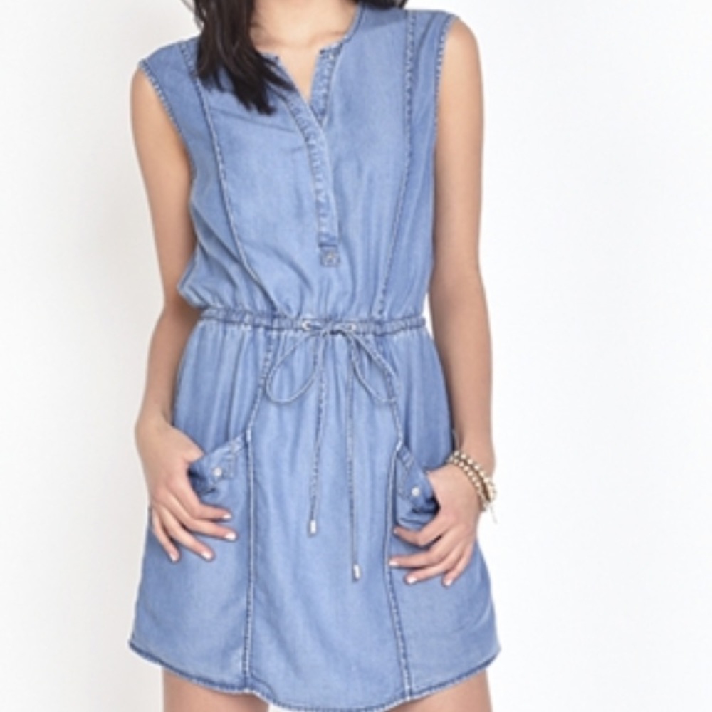 Dynamite Jeans Sleeveless Shirt Dress - Size Small